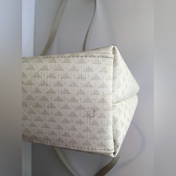 Vintage 1984 Liz Claiborne Leather & Coated Canvas Tote - Picture 5 of 11